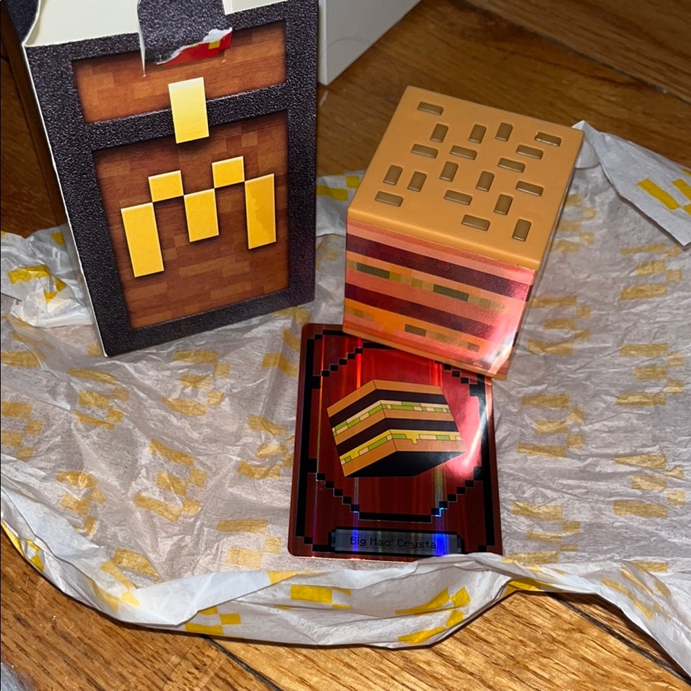 McDonald's Minecraft Toy with Red and Brown Colors